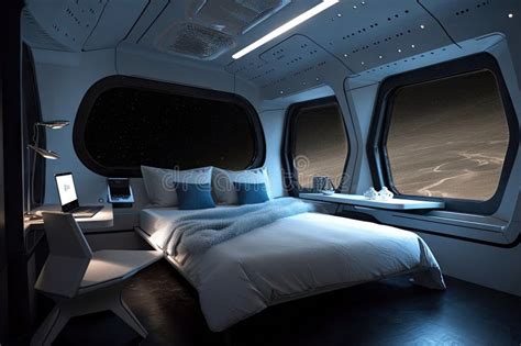 Sci-Fi Spaceship Bedroom: a Futuristic Spaceship-themed Bedroom with Spaceship Controls, Starry ...