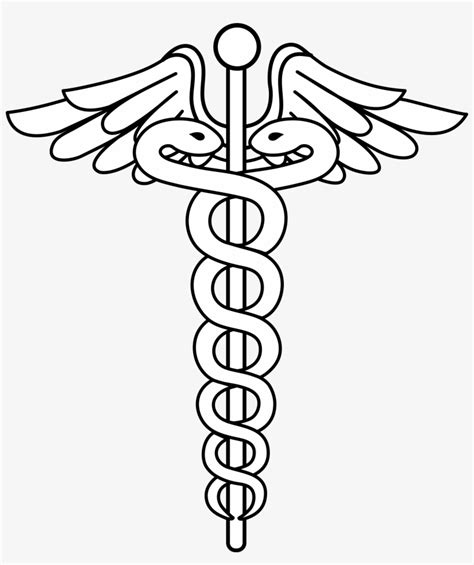 Clipart Free Download Caduceus Medical Logo Lineart - Medical Logo ...