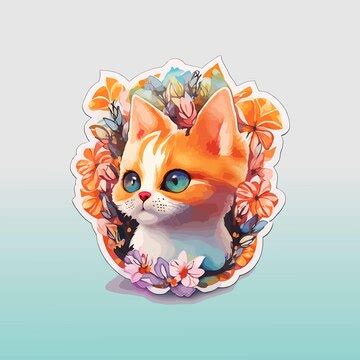 Premium Vector | Cute cat sticker set vector stock illustration isolated emoji character cartoon ...