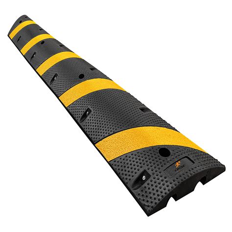 Buy Speed Bump Strip - 6 Ft Rubber Speed Humps with Modular Interlocking Design - Stop and Slow ...