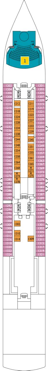 Costa Deliziosa Deck plan & cabin plan