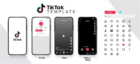 Premium Vector | Tiktok social media mobile app screen page vector ...