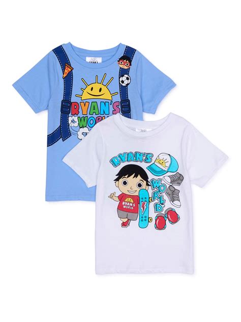 Ryan's World - Ryan's World Boys Graphic Short Sleeve T-Shirts, 2 Pack Sizes 4-8 - Walmart.com ...