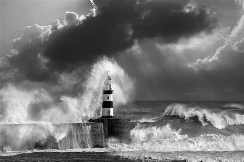 Waves crashing over Seaham Lighthouse - The National Photographic Society