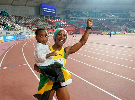 Olympian Shelly-Ann Fraser-Pryce dominates at son's sports day - ABC News