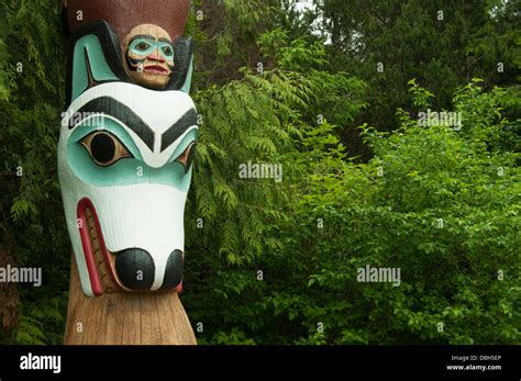 Totem Poles at Saxman Village near Ketchikan,Alaska Stock Photo - Alamy