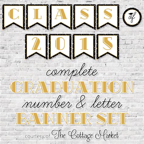 Free Printable Graduation Banner Set | The Cottage Market