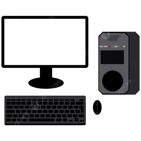 Computer Desktop Gaming Pc Personal Flat Icon Transparent Background, Computer, Transparent ...