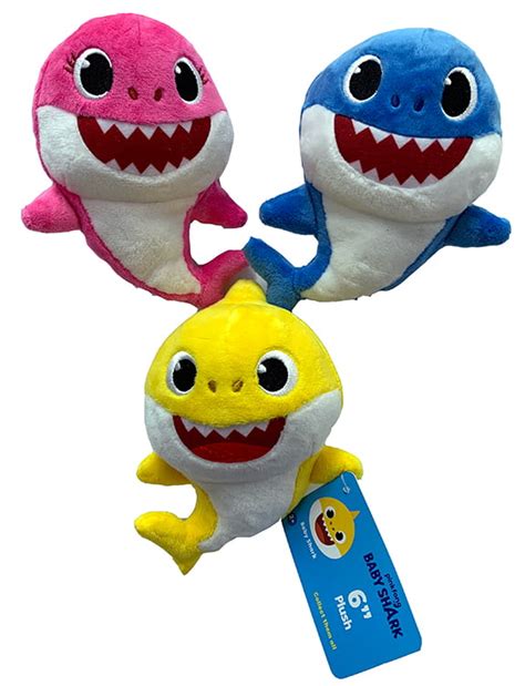 Baby Shark Trio Set 6 Inch without Music Stuffed Plush Toy - Walmart.com