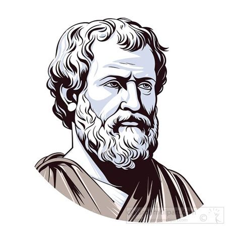 People Clipart-aristotle with a thoughtful expression