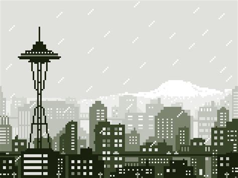 Seattle Skyline by Joanna Ngai on Dribbble