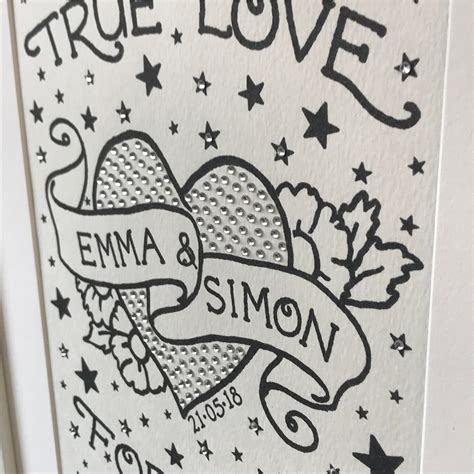 True Love Tattoo Embellished Print - Etsy