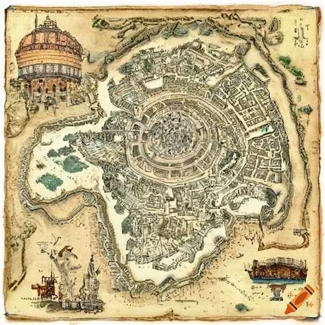 Map of the lost city of atlantis on Craiyon