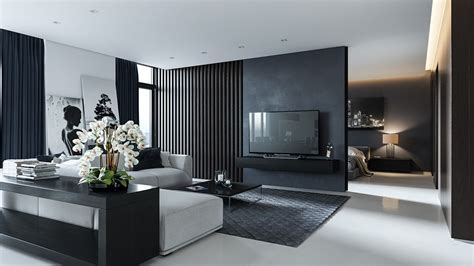 Three black and white interiors that ooze class | Black and white living room, Living room grey ...