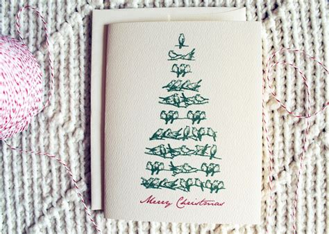 Christmas Cards Birds Christmas Cards Set Holiday Cards Set Folded ...