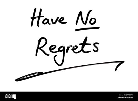 Have No Regrets! handwritten on a white background Stock Photo - Alamy