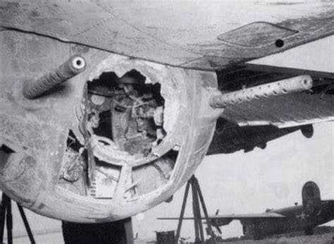 Fatal Flak hit on the ball turret on the B-17 " Litte Miss Mischief " "The Death of the Ball ...