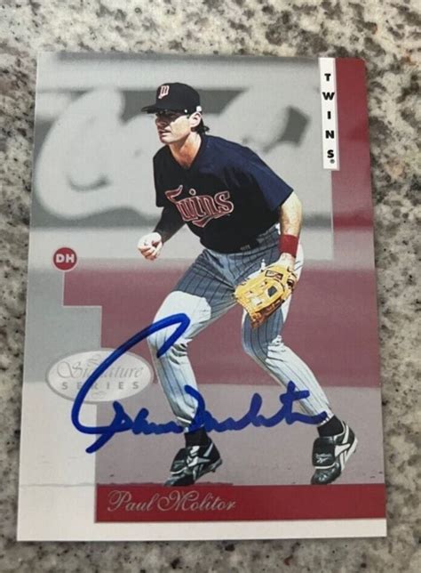 Paul Molitor signed autographed 1996 Leaf Signature Series #57 Card ...