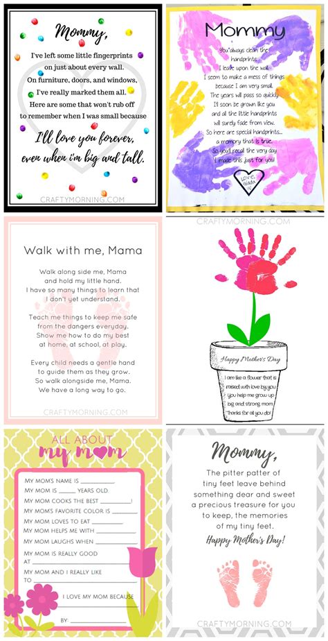 Mommy Handprint Poem Printable - Printable Templates