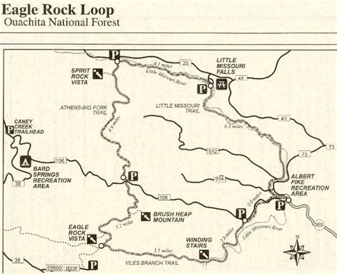 Eagle Rock Loop Mountain Bike Trail Map | Mountain bike trails, Bike trails, Ouachita national ...