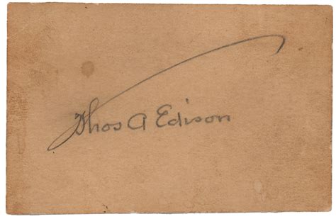 Thomas Edison Signature | RR Auction