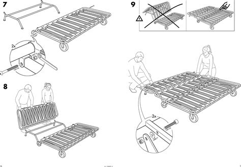 Ikea Ps Sofa Bed Frame Assembly Instruction