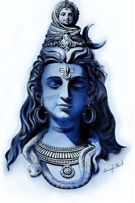 Lord Shiva Digital Painting By Amogh Naik, Digital Sketches Digital Art for Sell