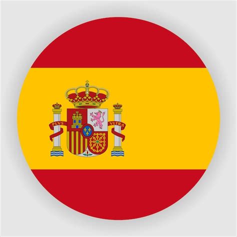 Premium Vector | Spain Flat Rounded Flag Icon