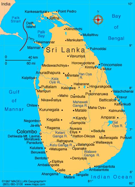 Sri Lanka Map Political Regional | Maps of Asia Regional Political City