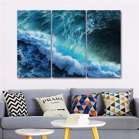 Landscape Art Painting, Wave Painting, Canvas Painting, Spray Painting, Framed Wall Canvas ...