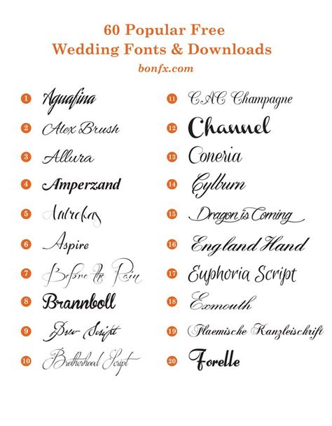 60 Popular Free Wedding Fonts | BonFX | Wedding invitation fonts, Free wedding fonts, Wedding fonts