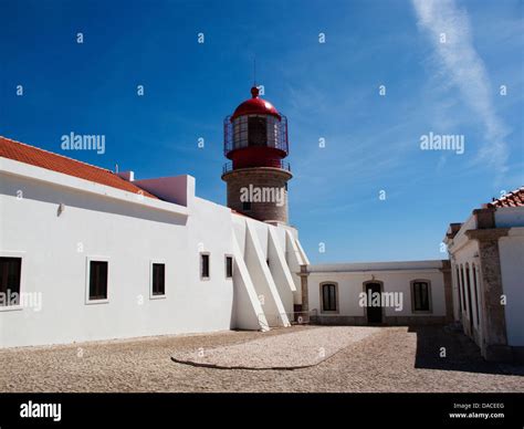 Cape St Vincent lighthouse in the Portuguese Algarve, at the extreme ...