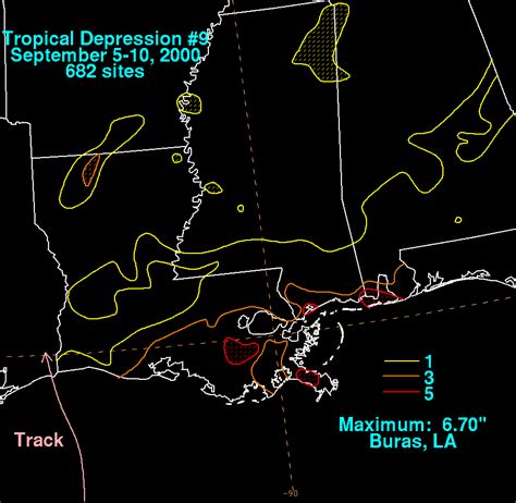 Tropical Depression #9 - September 8-9, 2000