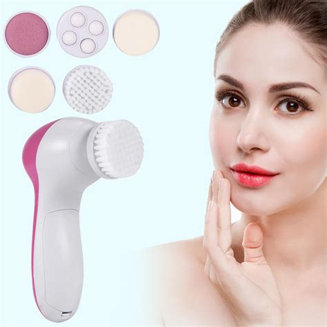 Mgaxyff Electric Face Massager,5 In 1 Beauty Face Care Massager Electric Facial Cleanser Body ...