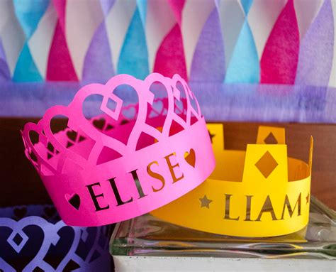 DIY Personalized Crowns for a Princess Birthday Party - Merriment Design