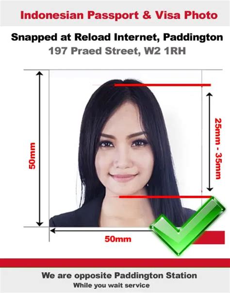 Indonesian Passport Photo and Visa Photo snapped in Paddington, London