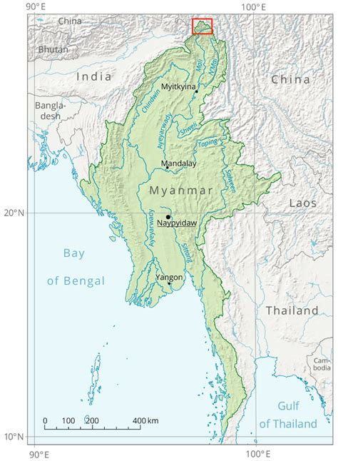 Irrawaddy River On World Map - Map