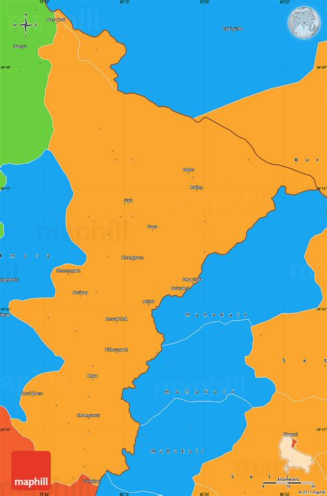 Political Simple Map of Pithoragarh