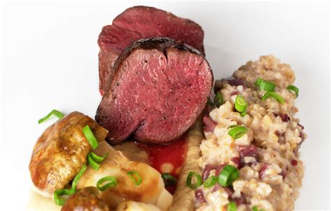 Reindeer Fillet, Porcini, and Lingonberry Bulgur | Food Perestroika