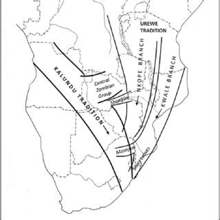 Bantu migration routes into southern Africa. | Download Scientific Diagram