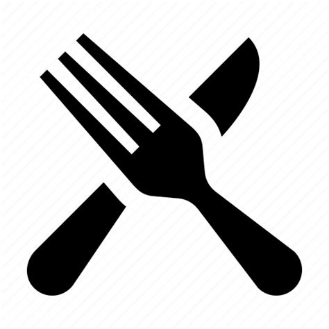 Cutlery, dining, dishes, food, fork, knife, silverware icon