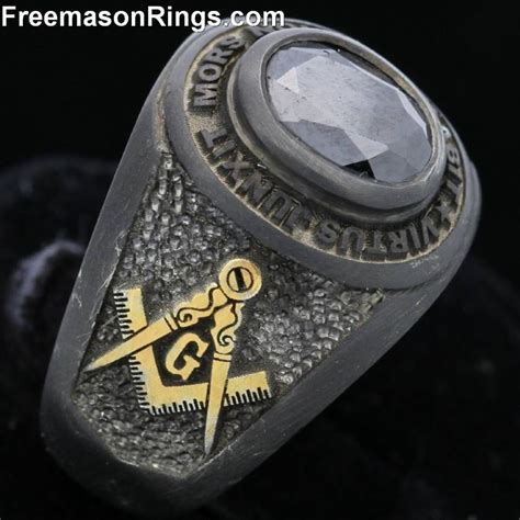 Custom Black Oxidized Masonic Class Ring | Masonic jewelry, Freemason ...