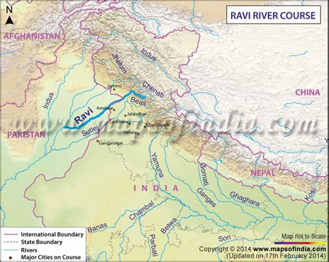 Ravi River and its Course Map