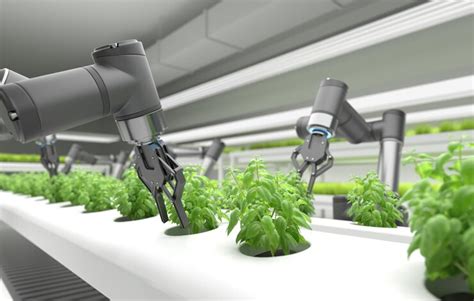 Premium Photo | Smart robotic farmers concept robot farmers agriculture technology farm automation