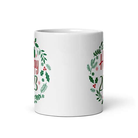 Happy 2023 Mug, Happy New Year's Mug, Christmas Mug, White Glossy Mug, Christmas Gift, Christmas ...