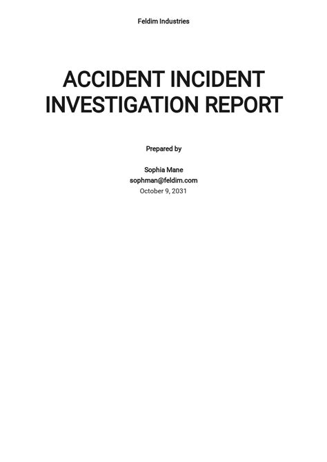 Incident Report Templates in Microsoft Word (DOC) | Template.net