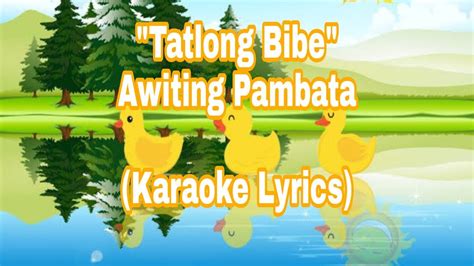 Tatlong Bibe Awiting Pambata (Karaoke Lyrics) MonAliza TVlogCoverMix - YouTube