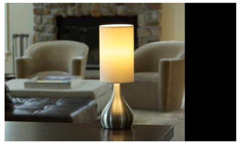 Light Accents Modern Table Lamp 18" Tall with Touch Dimmer Switch | Groupon