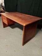 Large Two-Drawer Timber Office Desk - Tullochs Auctions