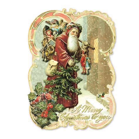 Holiday Old World Santa Boxed Holiday Cards - Punch Studio